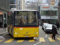Volvo Bus am 3.1.11 der Linie 121 nach Rehtobel-Heiden,Bahnhof St.Gallen.