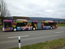 Wagen Nr: 151 mit der farbigen Vollwerbung.14.1.11