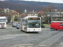 Ein Mercedes Benz Citaro als 717 nach Speyer in Heidelberg Hbf am 14.01.11