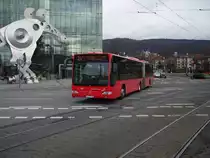 Ein Citaro G des DB Rhein-Neckar Bus am 14.01.11 in Heidelberg Hbf