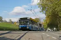 Der NAW/Hess/Siemens BGT 5-25 Nr. 190 am 26. Oktober 2010 kurz vor der Endstation Matthof