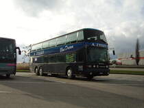 Ein Setra Doppeldecker in Karlsruhe an der Messe am 15.01.11