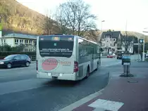Der Hoffmann Reisen Citaro bei Abfahrt in Neckargem�nd Bahnhof am 16.01.11
