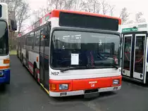 MAN NG 272, ex DSW 1457, aufgenommen am 24.01.2004 auf dem Gel�nde der Neoplan NL Rhein Ruhr in Oberhausen.