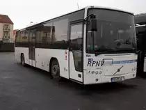 VOLVO-Bus ohne Werbung am 19.Januar 2011 in Bergen/R�gen.