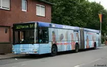 HCR 26 (HER CR 26).
Der Bus wirbt f�r Gelsenwasser.
Herne Wanne Eickel, 10.8.2010.
