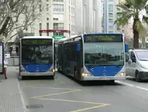 18.01.11,zwei MB-Citaro der emt in der Inselhauptstadt Palma de Mallorca.