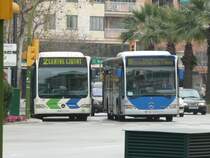 18.01.11,Citaro-K der emt Nr.317 und Citaro-I Nr.001 in Palma de Mallorca.