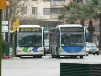 18.01.11,Citaro-K der emt Nr.317 und Citaro-I Nr.001 in Palma de Mallorca.