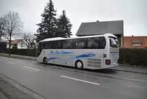 MAN Reisebus, in Hannover/Kugelfangtrift. Foto vom 23.01.2011.