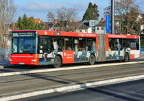 MAN NG 313 Gelenkbus der SWB auf der Kennedybrcke - 10.01.2011