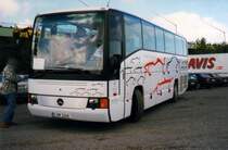 Mercedes O404 13 RHD-A, aufgenommen als Shuttelbus beim ITC Rennen im September 1996 auf dem Nrburgring.