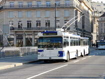 TL - FBW Trolleybus Nr.741 unterwes auf der Linie 9 in der Stadt Lausanne am 22.01.2011