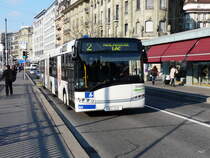 TL - Solaris Bus Nr.531  VD 1583 unterwegs auf der Linie 2 in der Stadt Lausanne am 22.01.2011
