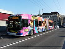 TL - Hess-Swisstrolley BGT-N2C Nr.863 unterwegs auf der Linie 6 in der Stadt Lausanne am 22.01.2011