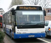 HOM- JH 74 auf der 283 nach Glan-Mnchweiler. Aufgenommen in der Talstrae in Homburg am 24.01.11