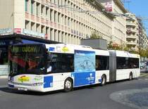 tl - SOLARIS Gelenkbus Nr. 531 uf der Durchgangsstrasse vor dem SBB Bahnhof in Lausanne am 09.09.2007