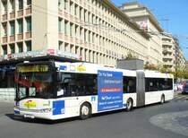 tl - SOLARIS Gelenkbus Nr. 535 uf der Durchgangsstrasse vor dem SBB Bahnhof in Lausanne am 09.09.2007