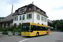 Fischle (ES N 153) wirbt f�r Bayha.
Aufgenommen vor dem Zollamt am Bahnhof Esslingen, 17.8.2010.