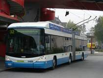 VBZ - Hess-Swisstrolley Nr.150 Eingeteillt auf der Line 32 Strassenverkehrsamt am warten bei der haltestelle Bucheggplatz am 12.10.2007