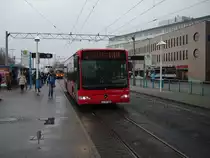 Ein DB Rhein Neckar Bus in Heidelberg Hbf am 11.02.11