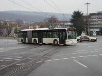 Ein Citaro G in Heidelberg Hbf am 11.02.11