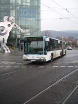 Ein RNV Citaro G in Heidelberg Hbf am 11.02.11