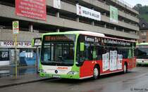 Schlienz (ES N 237) wirbt fr die Einkaufsmeile Esslinger Norden.
Aufgenommen am Bahnhof Esslingen, 17.8.2010.