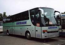 Setra S315 HDH, aufgenommen im September 1994 auf dem Parkplatz der Westfalenhallen in Dortmund.