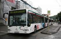 SVE 110 (ES 2073) wirbt fr Getrnke Bee.
Aufgenommen am Bahnhof Esslingen, 17.8.2010.