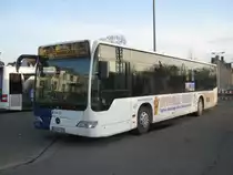 Das Foto zeigt einen Citaro Bus an der Haltestelle Bahnhof Brebach. Die Aufnahme des Foto war am 16.02.2010.