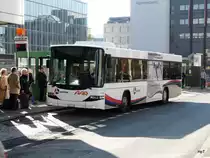 AAR - Scania-Hess  Nr.160  AG  114460 auf Dienstfahrt bei der Bushaltestelle vor dem Bahnhof in der Stadt Aarau am 05.02.2011
