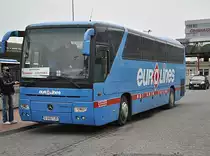 Mercedes O 340, am ZOB/Hannover am 16.02.2011.