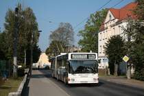 MAN NGE 152 - Obus 035 der BBG auf der Linie 862 in Eberswalde am 04.10.2010 kurz vorm Brandenburgischen Viertel.