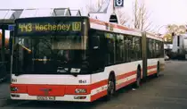 DSW 1641, ein MAN NG 313, aufgenommen im Februar 2002 an der Haltestelle Hacheney in Dortmund.