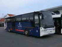 Dieser SOLARIS wirbt f�r eine Fischr�ucherei.Am 15.Februar 2011 stand Dieser am Busbahnhof in Bergen/R�gen.