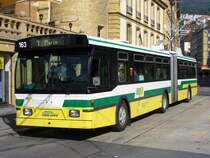 TN - FBW/Hess Trolleybus Nr.163 bei der Haltestelle Place Pury am 19.09.2007