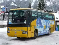 Grindelwald Bus - Mercedes  BE 210669 bei den Bushaltestellen beim Bahnhof Grindelwald am 25.02.2011

