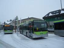 Busland, Koppigen Nr. 8/BE 545'856 Van Hool am 28. Dezember 2010 Langnau, Bahnhof