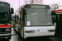 Neoplan Regioliner N3016, aufgenommen im Jaunar 2002 im GWZ der Evobus NL in Dortmund.