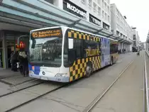 Citaro Bus mit Werbung f�r den Flughafen.Das Foto habe ich am 01.03.2011 in Saarbr�cken gemacht.