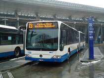 VBL Luzern Nr. 158/LU 15'092 Mercedes Citaro am 29. Dezember 2010 Luzern, Bahnhof
