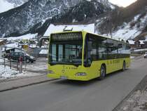 Landbus Brandnertal als Schibus, MB Citaro, in Brand Kirche, 05.02.2011.