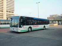 Mercedes von Typ Citaro II, macht Werbung fr das Annastift in Hannover, am 01.03.2011 am ZOB in Hannover.