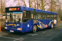 Neoplan N416 SL, aufgenommen im Januar 2002 auf dem Parkplatz des Dortmunder Zoos.