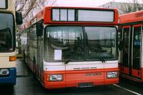 Neoplan N4016 NF, aufgenommen im Januar 2002 im GWZ der Evobus NL in  Dortmund.
