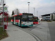 Ein noch mit alter Lackierung Mercedes Benz O 405  in Mosbach Neckarelz am 03.03.11