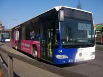 Wagen 34 der VVB, ein MB Citaro mit EZ 01/2009, im Februar 2011 auf der Linie 188.