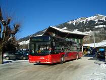 AFA Adelboden (LenkBus) Nr. 54/BE 611'056 Neoplan (ex VBZ Zrich Nr. 243) am 1. Januar 2011 Lenk, Bahnhof