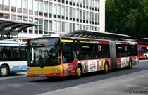 KEVAG (KO RY 342) aufgenommen am HBF Koblenz, 19.8.2010.
Der Bus macht Werbung f�r Holzland Burkard.